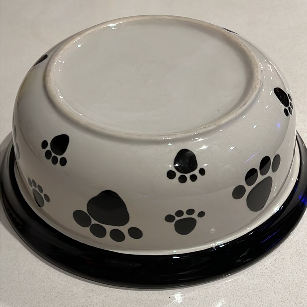 Brand new 🐾 Puppy paws dog food & water ceramic bowl dish. Great gift! - Picture 4 of 4
